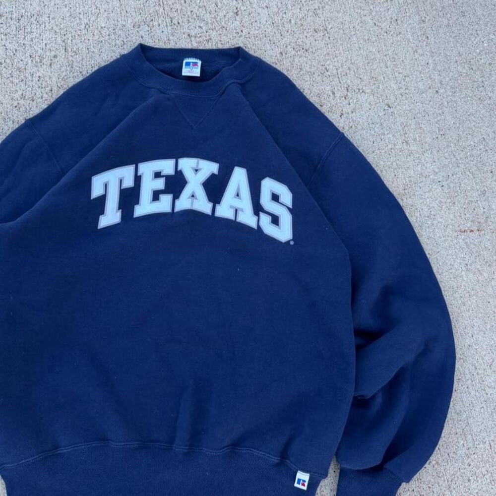 Vintage texas russell atheltic navy sweatshirt vintage 90s